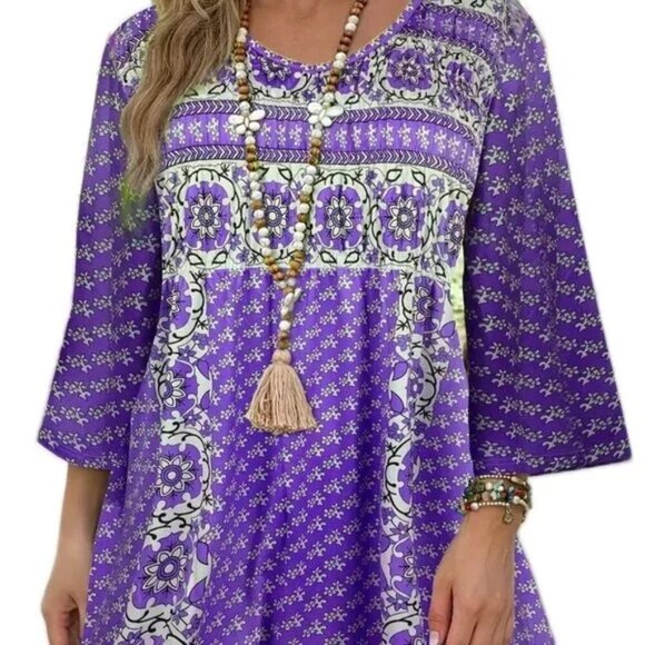 NEW Boho Tunic Sizes 3x, 4x, 5x, 6x, - Picture 1 of 11